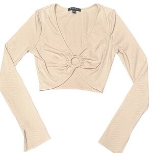 FORE Ribbed Crop Top Long Sleeve